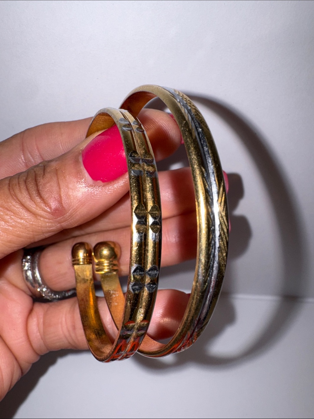 Gold-Tone Textured Bangle Bracelet Set - Women's Jewelry